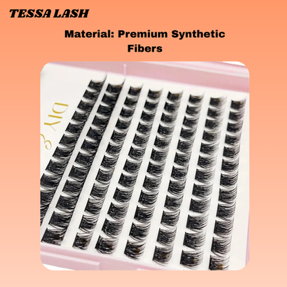 Eyelash Extension Kit 40D Curl Individual TESSA cluster Lashes